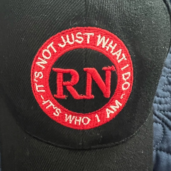 NWT hat.  RN-it’s not just what I do, it’s who I am Velcro adjustable hat. - Picture 2 of 8